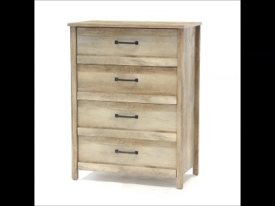 Sindoori Mango 4-Drawer Chest with Herringbone Pattern
