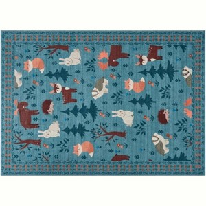 Fulvari Washable Area Rug Large Cream Colorful Boho Rugs Vintage Bedroom Rug Ultra-Thin Traditional Floral Carpet - 1 of 1