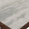 Zeyer Boho Glam Handcrafted Marble Top C-Shaped Side Table: Sturdy Iron, Magazine Storage - Christopher Knight Home - 4 of 4