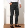 Lars Amadeus Men's Plaid Slim Fit Business Office Suit Trousers Dress Pants - image 2 of 4