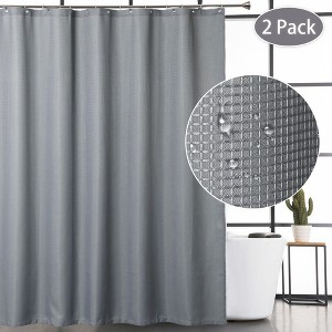 Waffle Fabric Shower Curtain for Bathroom - 1 of 4