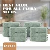 Wealuxe Premium Hand Towels for Bathroom - 12 Pack Cotton Hand Towel Bulk for Gym, Kitchen and Spa, Terry Salon Towels - 16x27" - 3 of 4