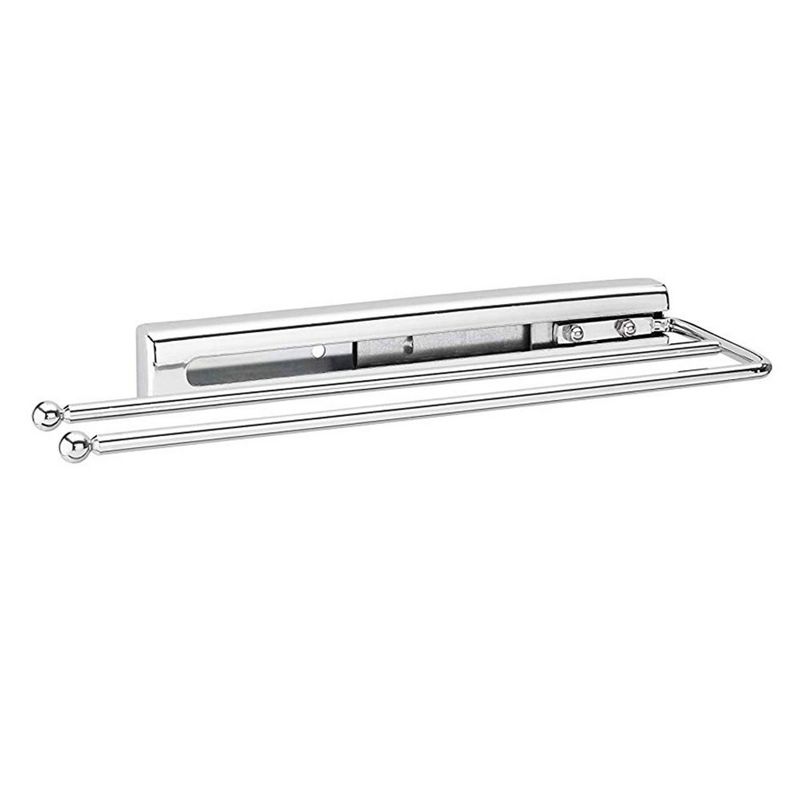 Rev-A-Shelf Under Sink Cabinet Kitchen Bathroom Prong Pull Out Extendable 2 Prong Standard Size Towel Bar Organizer, Chrome, 563-51-C, 1 of 4