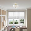 Livex Lighting Meridian 2 - Light Semi-Flush Mount in  Satin Brass - 2 of 4