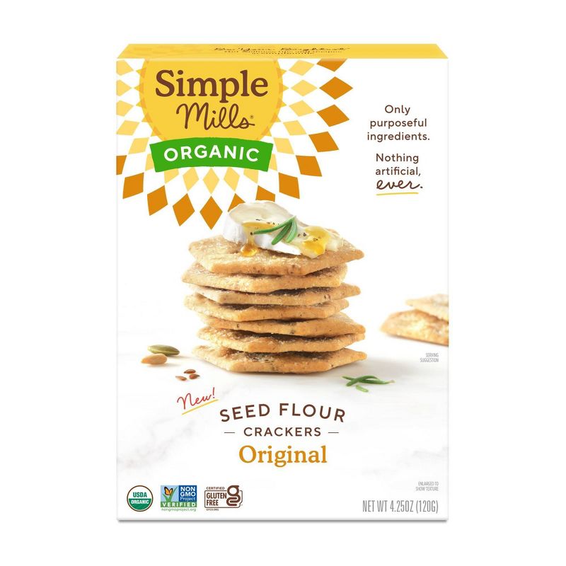 Simple Mills Original Organic Seed Crackers - 4.25oz, 1 of 8