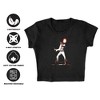 Women's Elvis Presley Glorious Cap Sleeve Baby Rib Crop Top - 4 of 4