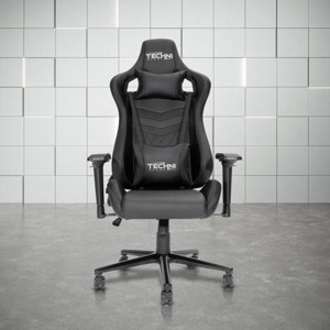 High Back Racer Gaming Chair Adjustable Arms 150 Degree Recline for Adults -3irtyhousy - 1 of 4