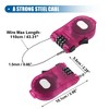 Unique Bargains Adjustable Retractable Bike Chain Lock with 3 Digit Bike Lock Cable Blue 1Pc - 3 of 4