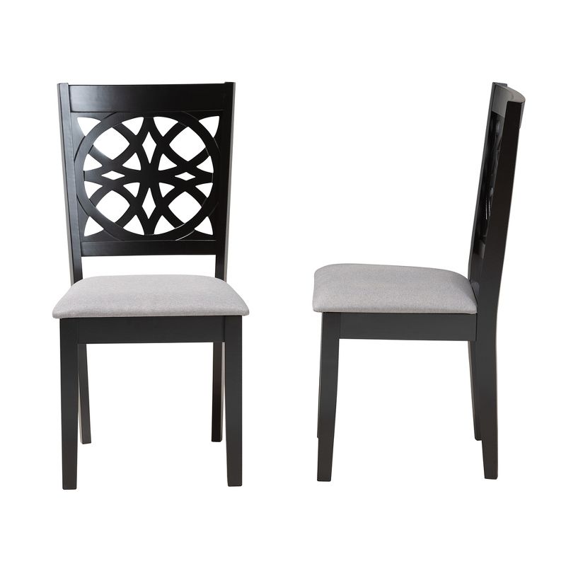 Baxton Studio Abigail Modern Fabric Wood Dining Chair Set, 4 of 8