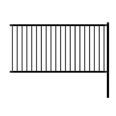 ALEKO Lyon Style Unassembled Steel Fence, 8' x 6' Black