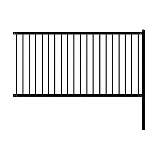 ALEKO Lyon Style Unassembled Steel Fence, 8' x 6' Black - 1 of 4