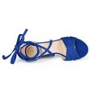 Allegra K Women's Open Toe Crisscross Block Heeled Lace Up Sandals - 4 of 4