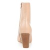Journee Signature Womens Genuine Leather Hydra Almond Toe Stacked Ankle Booties - 3 of 4