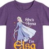 Girls' - Frozen 2 - She's Anna, I'm Elsa Fitted Short Sleeve Graphic T-Shirt - 2 of 4