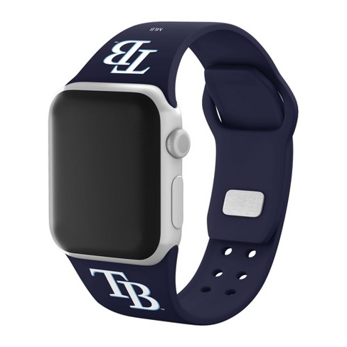 Mlb Tampa Bay Rays Apple Watch Compatible Silicone Band Blue