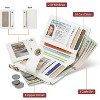 BEAFUP Small Wallets for Women Leather RFID Blocking Bifold Zipper Pocket Wallet with ID Window - 3 of 4