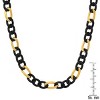 Steeltime Men's two tone ip stainless steel figaro chain necklace. Color Options: Blue, Gold - 3 of 4