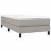 vidaXL Box Spring Twin Bed Frame - Light Gray 39.4"x74.8" - Durable Plywood and Engineered Wood Construction - Mattress Friendly - Modern Design - 2 of 4
