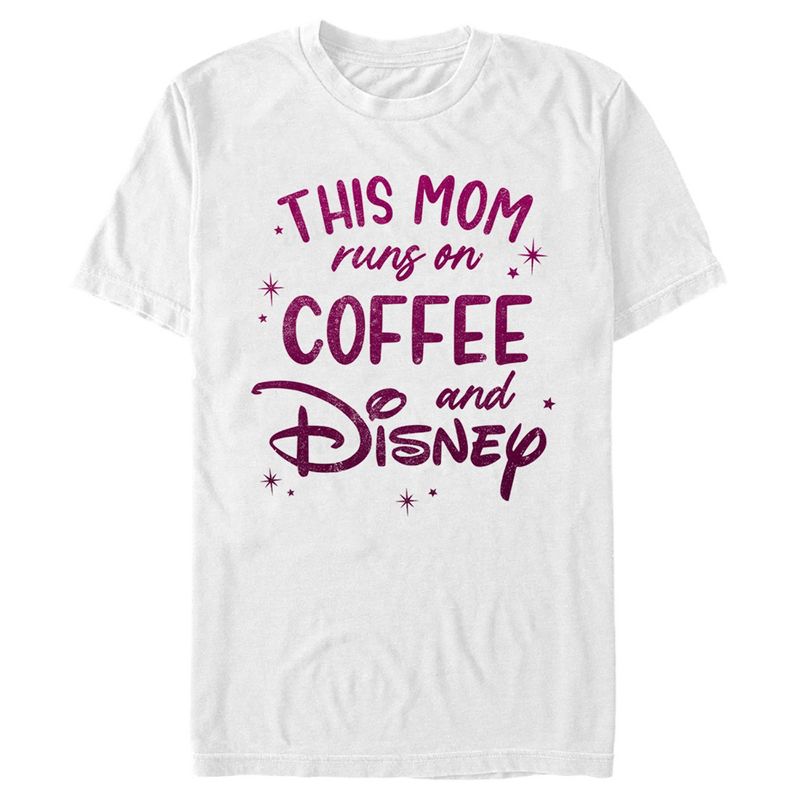 Men's Disney This Mom Runs On Coffee T-Shirt, 1 of 6