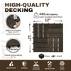 DSVIMOY 12" Patio Deck Tiles, 30pcs DIY Module Interlocking Decking Tiles, Floor Tile for Porch Poolside, Balcony, Brown, 12"*12"*0.8" - 3 of 4