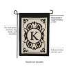Evergreen Flag Cambridge Chic Letter K Monogram Applique Garden Flag - 12.5" Wide x 18" High - 3 of 4