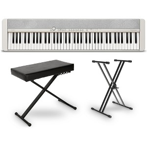 Casio CT-S1 76 Portable Keyboard Essentials Bundle White - 1 of 4