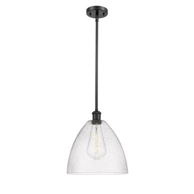 Bristol Glass - 1 Light Mini Pendant In Industrial Style-12.75 Inches Tall and 12 Inches Wide