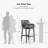 PURPLE LEAF Outdoor Rattan Bar Stools Set of 2 Modern Boho Aluminum Patio Bar Height Chair with Cushion for Garden Outdoor and Indoor - 3 of 4
