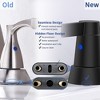 2-Handle Bathroom Sink Faucet 360 Degree High Arc Swivel Spout Centerset 4 Inch Vanity Faucet - 4 of 4