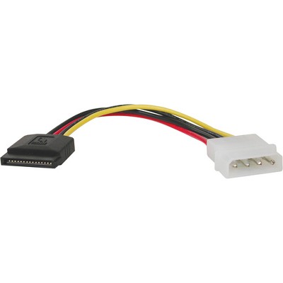 Tripp Lite 6in Serial ATA SATA Power Cable 4Pin Molex to 15Pin - (4Pin Molex to 15pin) 6-in.