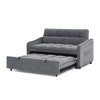 NicBex 47 Inch Loveseat,Modern Comfy Velvet Loveseat Sofa with Adjustable Back & Pull-Out Bed,Small 2-Seater Couch for Living Room - 4 of 4