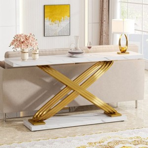 Hommoo 55" Console Table Modern Sofa Entryway Table - 1 of 4