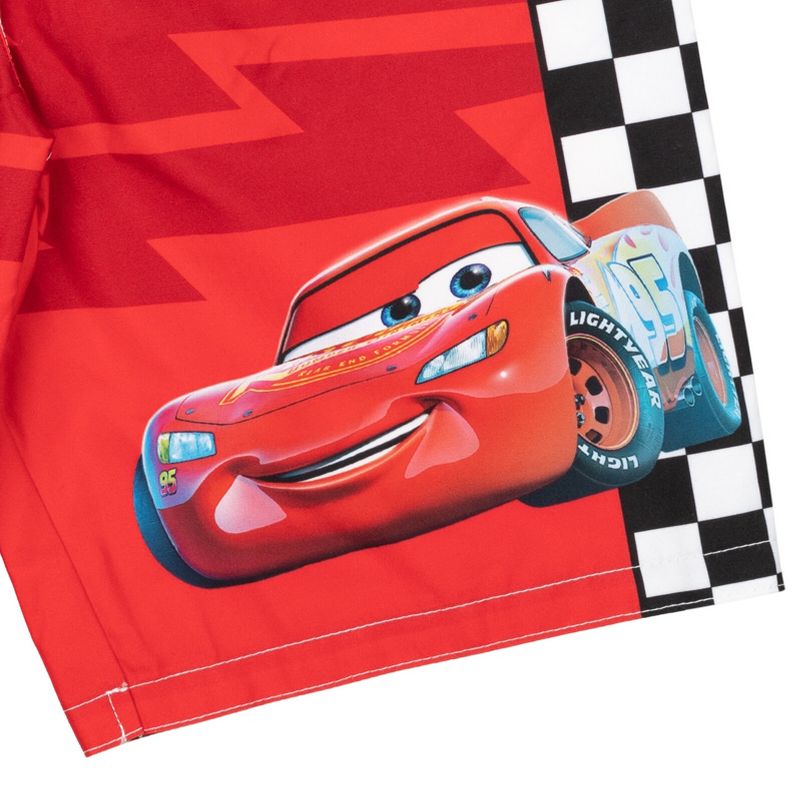 Disney Pixar Cars Lightning McQueen Baby Swim Trunks Bathing Suit Infant, 3 of 8