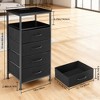 Lyngins Storage Side Table with 3 Fabric Drawers, Smart Nightstand with Charging Station, Multi-Drawer Small End Table Living Room & Bedroom Accent - 2 of 4