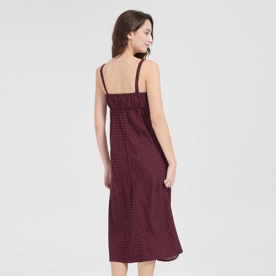 Женские платья A New Day Women's Midi Empire Waist Dress - A New Day™ Berry Red Polka Dots XS — фото 2