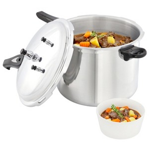 MegaChef 11.5 Quart Induction and Stovetop Pressure Cooker with Steamer - 1 of 4