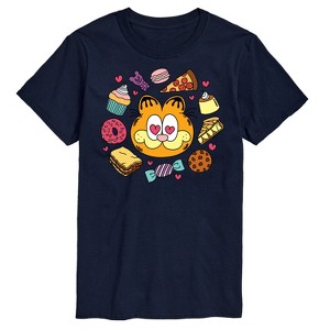 Men's - Garfield - Garfield Hearts Food Short Sleeve Graphic T-Shirt - 1 of 4