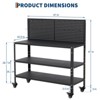 Metal Workbench, Pegboard,Garage Workbench, Pegboard and Storage,DIY Work Table with Tool Hanging System,Adjustable Metal Workstation for Workshop - 2 of 4