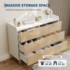 Dresser for Bedroom, 47.2" Fluted Wood Double Dresser with Metal Handles Curved Design Wide Storage Organizer Cabinet, Wood Storage Double - 4 of 4
