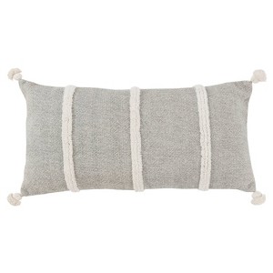 14"x26" Oversized Farmhouse Craft Lumbar Throw Pillow - Rizzy Home - 1 of 4