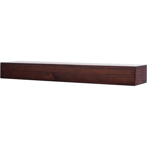 Austin Floating Wood Mantel Shelf - Cinnamon 60 Inch | Beautiful Wooden  Rustic Shelf Perfect For Electric Fireplaces And More! Mantels Direct :  Target