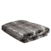 Northlight 50" x 60" Faux Fur Soft Throw Blanket - White/Gray - 2 of 2