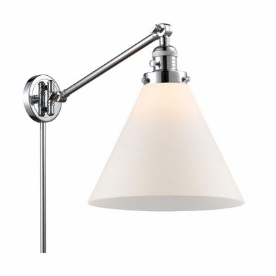 Cone - 1 Light Swing Arm Wall Sconce In Industrial Style-16 Inches Tall and 12 Inches Wide