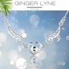 Heart Wings Cubic Zirconia Pendant Chain Necklace Womens Ginger Lyne Collection - 2 of 4