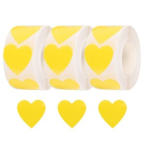 Unique Bargains Vinyl Self-Adhesive Heart-Shaped Waterproof Stickers Label 1500 Pcs - 1 of 4