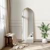 PexFix Wood Frame Arched Floor Mirror, Bedroom Living Room Wall Mirror - 4 of 4