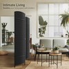 Sorbus 4 Panel Room Divider Panel, 6 ft. Tall Extra Wide Double Hinged Panels - Folding Privacy Screens - Gray Line - 2 of 4