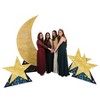 Beistle Starry Night Crescent Moon Stand-Up, 7' 8.75" x 6' 5.25", (4/Box) Multicolored - 2 of 4