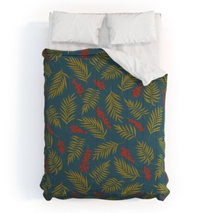 Deny Designs Full/Queen Emanuela Carratoni Festive Mistletoe Comforter and Pillow Sham - 1 of 4