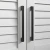 Vynxaria 35.4" Entryway Shoe Bench - Cushioned, Hidden Compartments, Adjustable Shelves, Shutter Doors, Holds 352 lbs, White - 3 of 4